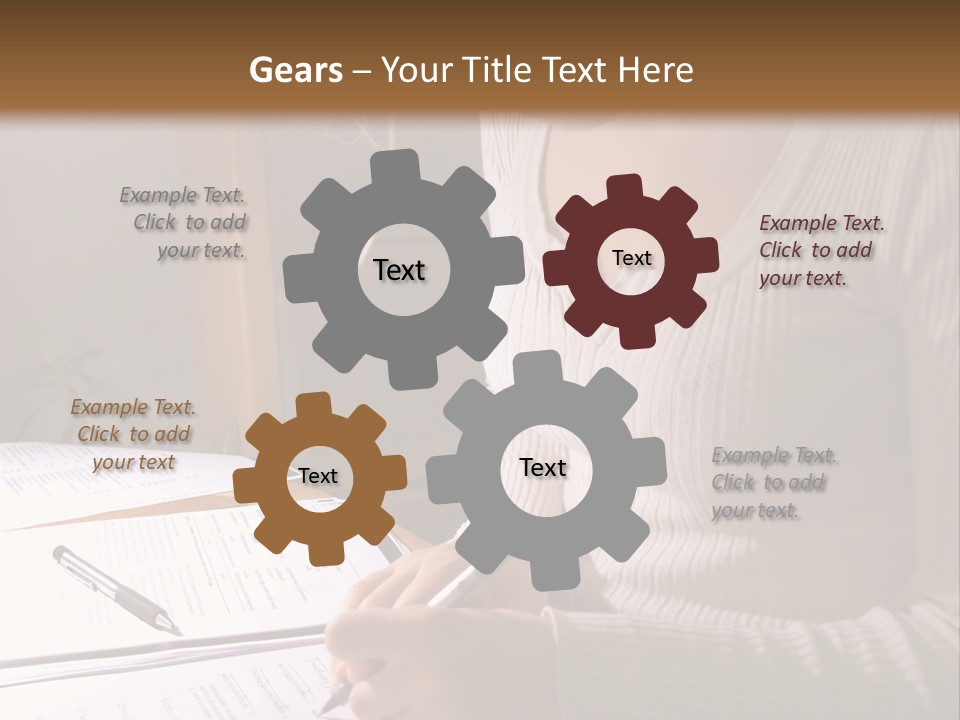 Upscale Luxury Home With Christmas Lights PowerPoint Template