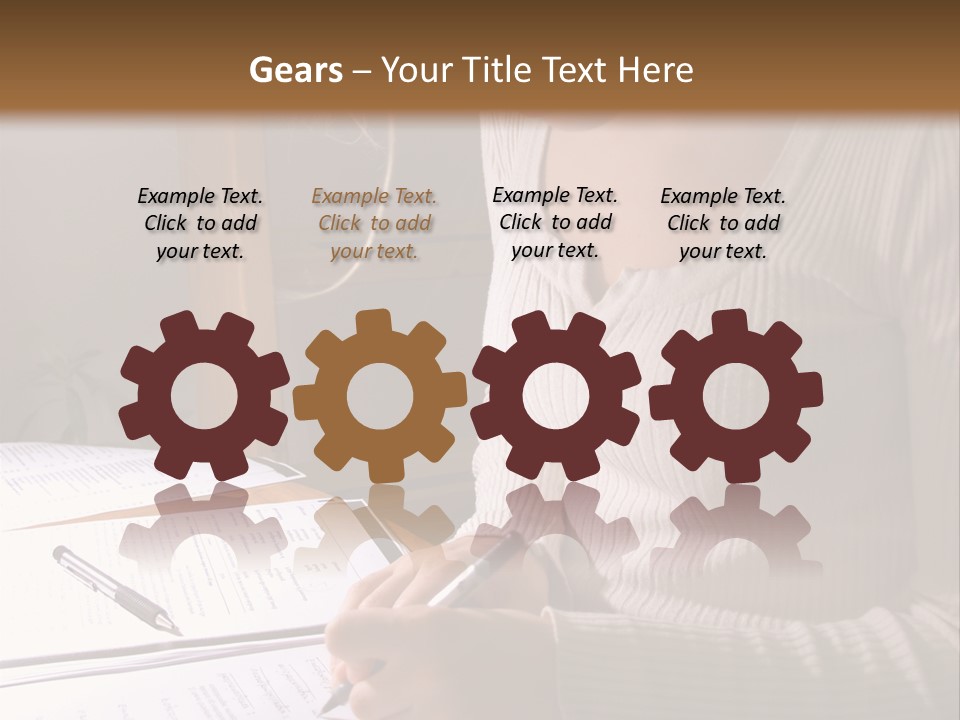 Upscale Luxury Home With Christmas Lights PowerPoint Template