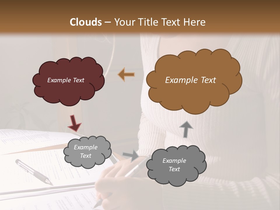 Upscale Luxury Home With Christmas Lights PowerPoint Template