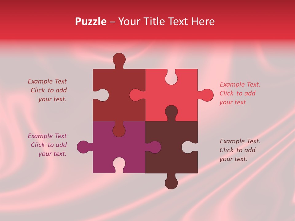 Sensuous Smooth Red Satin PowerPoint Template