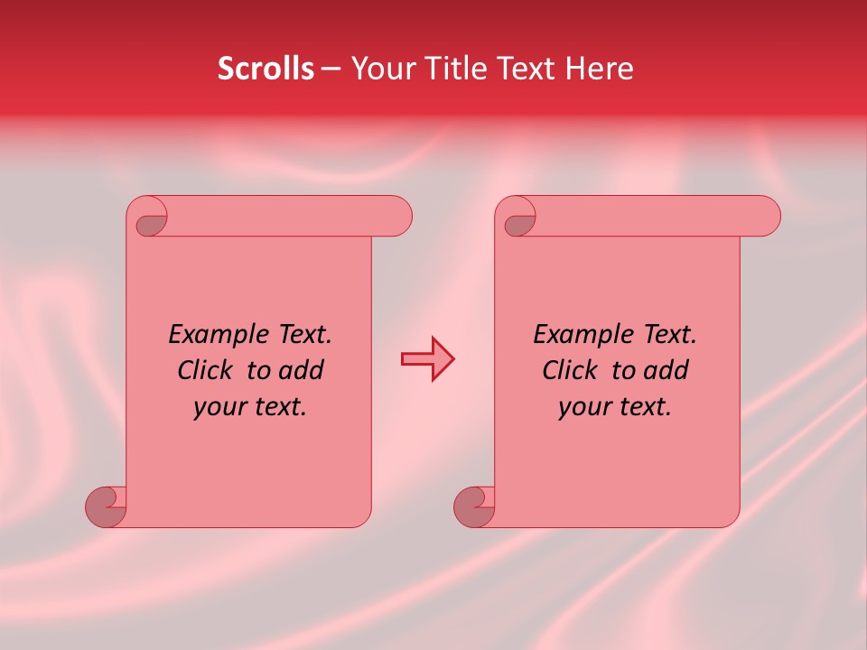 Sensuous Smooth Red Satin PowerPoint Template