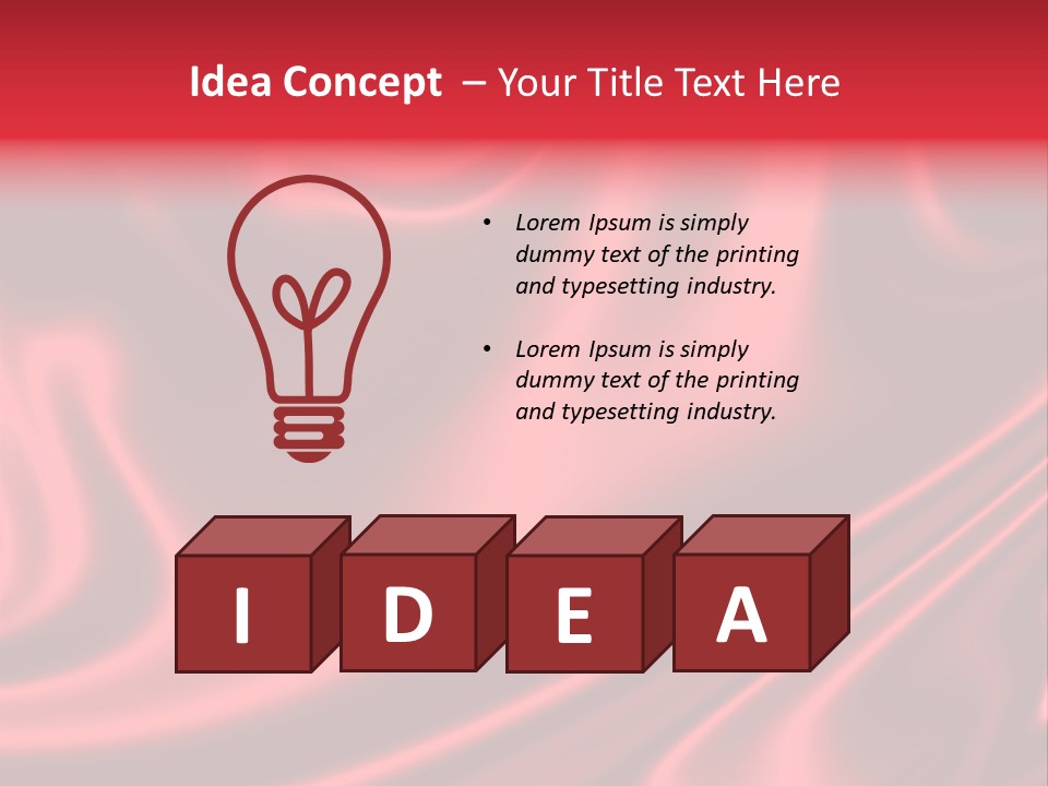 Sensuous Smooth Red Satin PowerPoint Template
