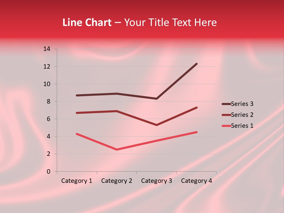 Sensuous Smooth Red Satin PowerPoint Template