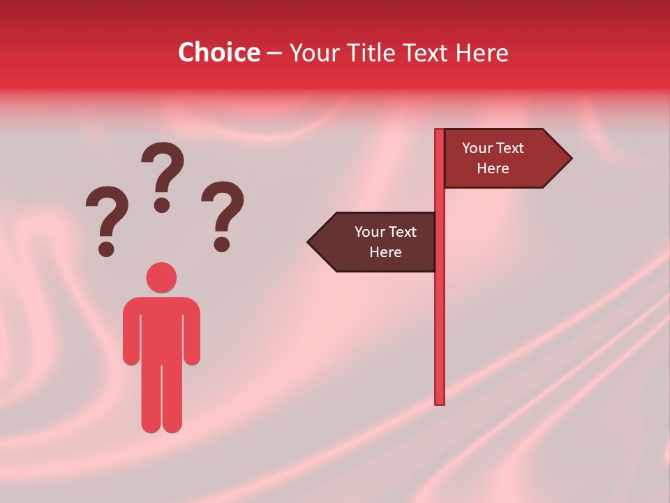 Sensuous Smooth Red Satin PowerPoint Template