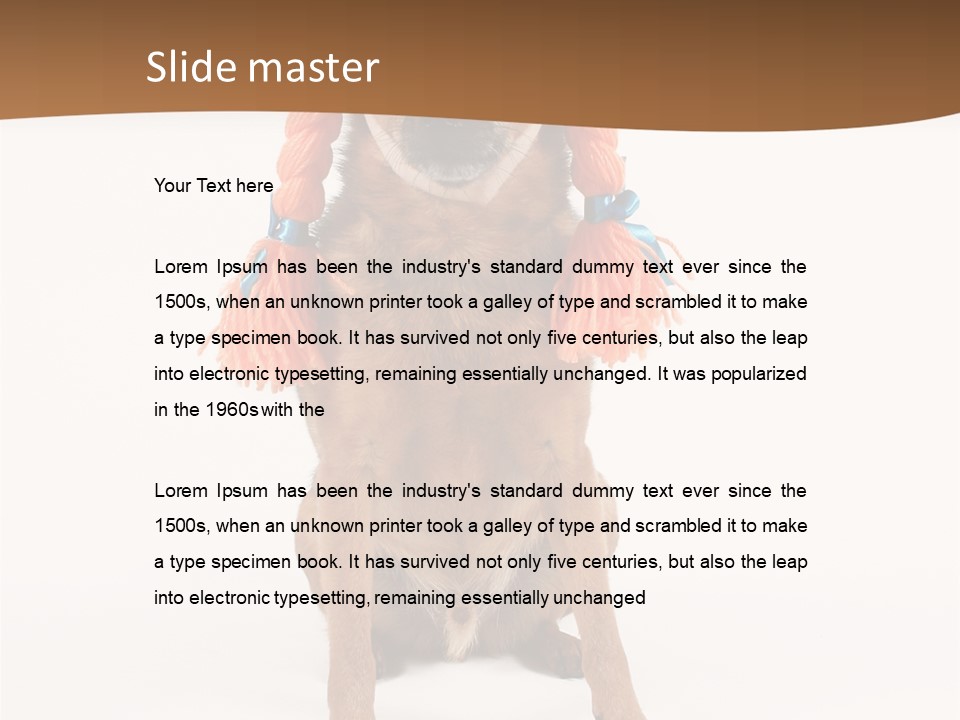 A Small Dog With A Wig On PowerPoint Template