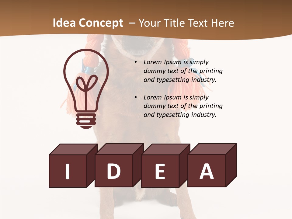 A Small Dog With A Wig On PowerPoint Template