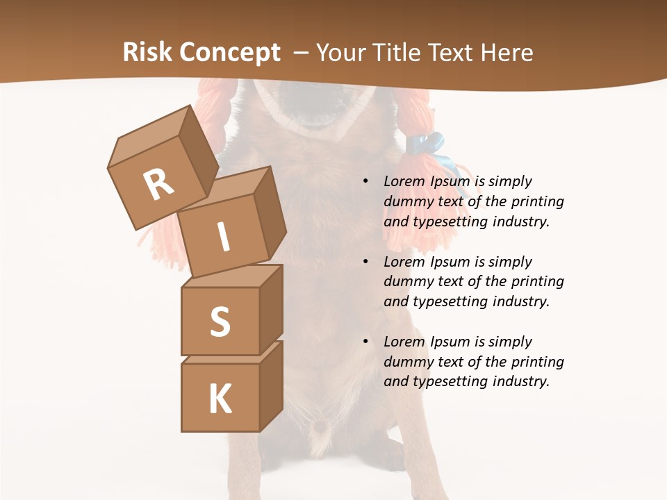 A Small Dog With A Wig On PowerPoint Template