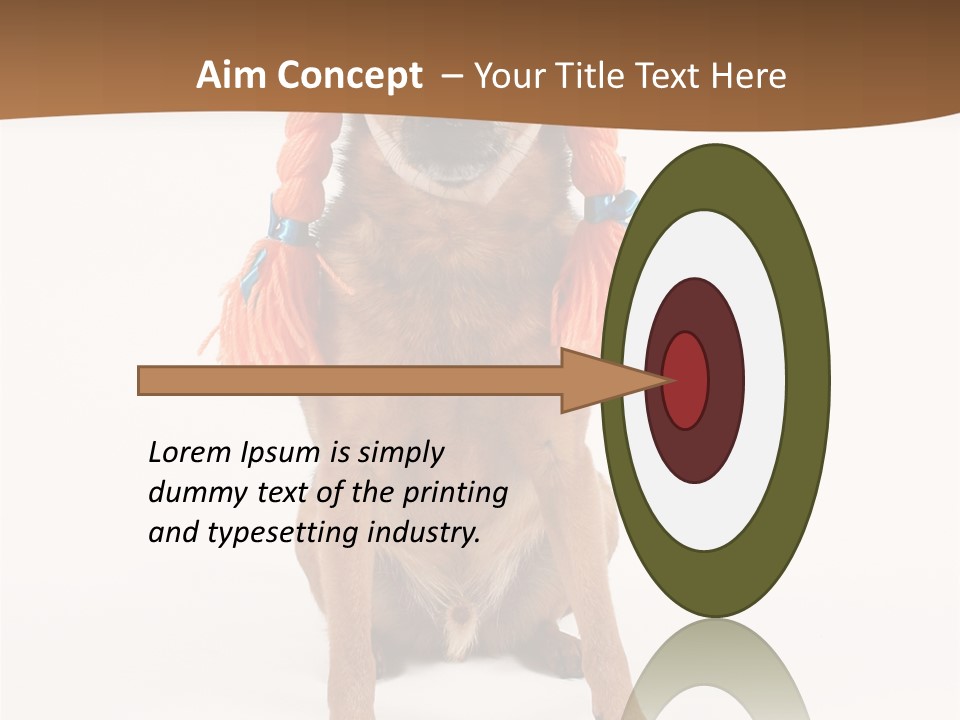 A Small Dog With A Wig On PowerPoint Template