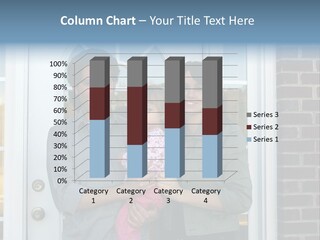 Family At The Front Door Of Their New Home PowerPoint Template