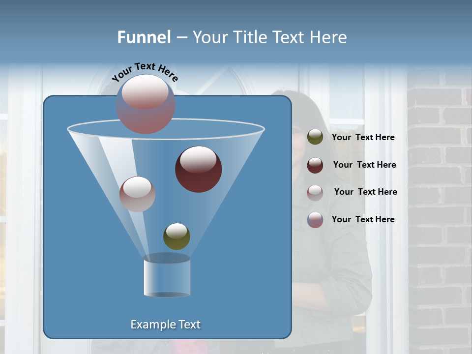 Family At The Front Door Of Their New Home PowerPoint Template