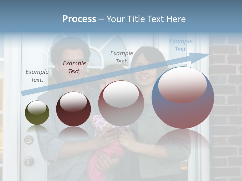 Family At The Front Door Of Their New Home PowerPoint Template