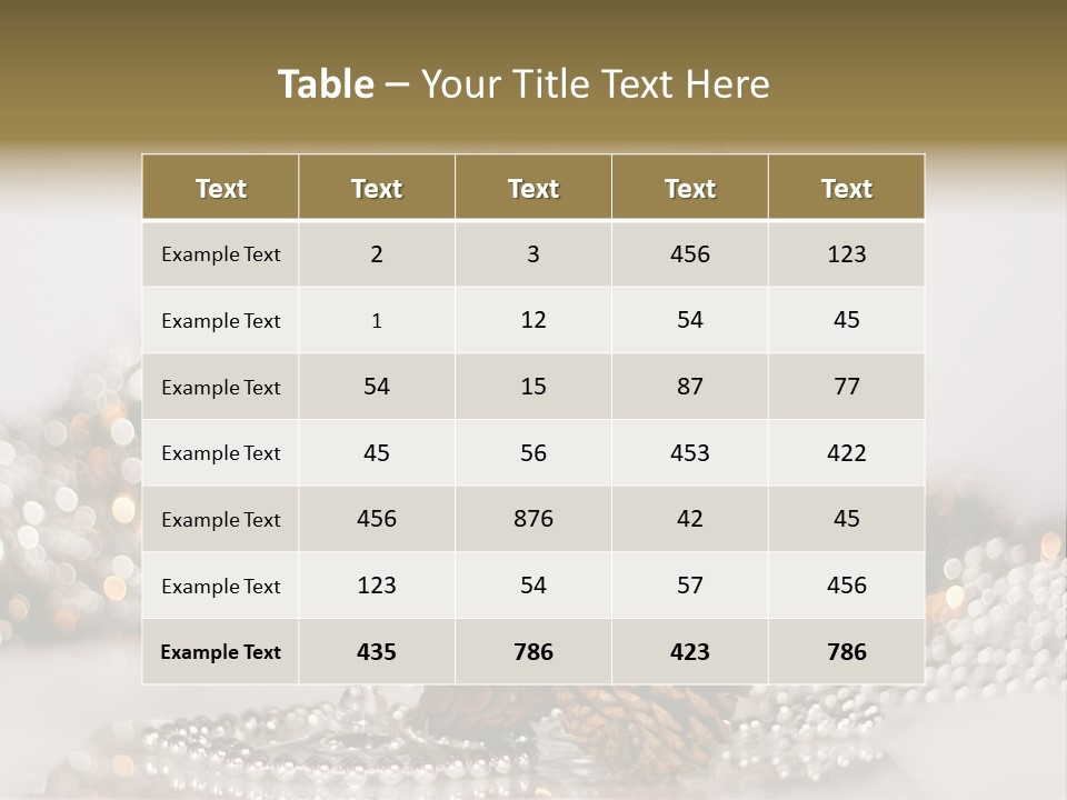 Holiday Table PowerPoint Template