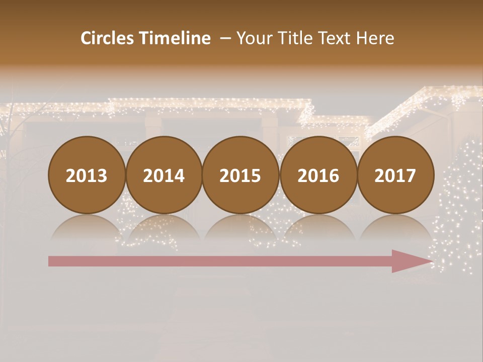 Upscale Luxury Home With Christmas Lights PowerPoint Template