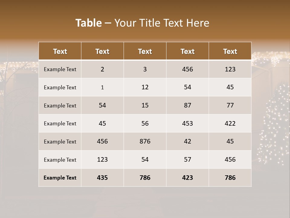 Upscale Luxury Home With Christmas Lights PowerPoint Template