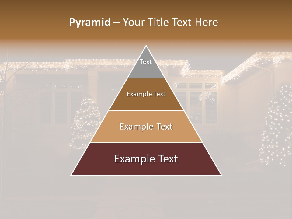 Upscale Luxury Home With Christmas Lights PowerPoint Template