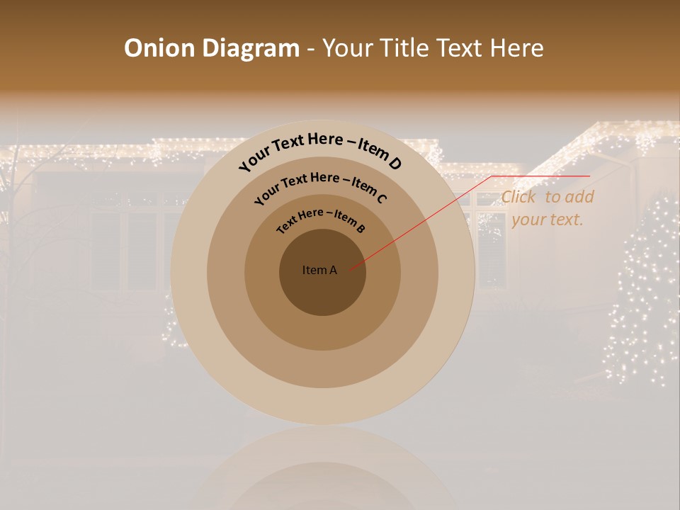 Upscale Luxury Home With Christmas Lights PowerPoint Template