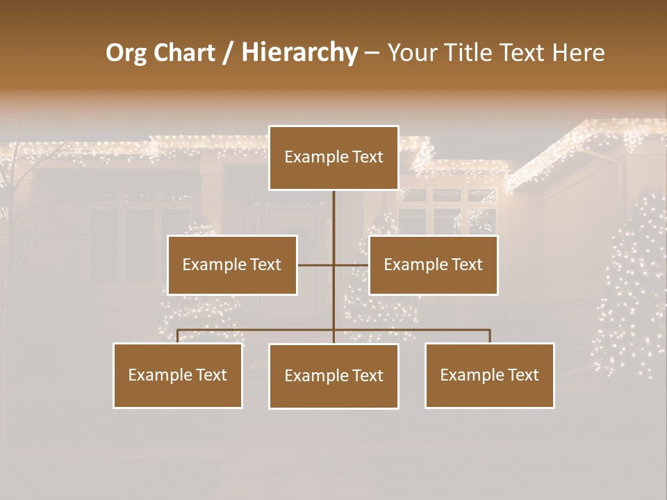 Upscale Luxury Home With Christmas Lights PowerPoint Template