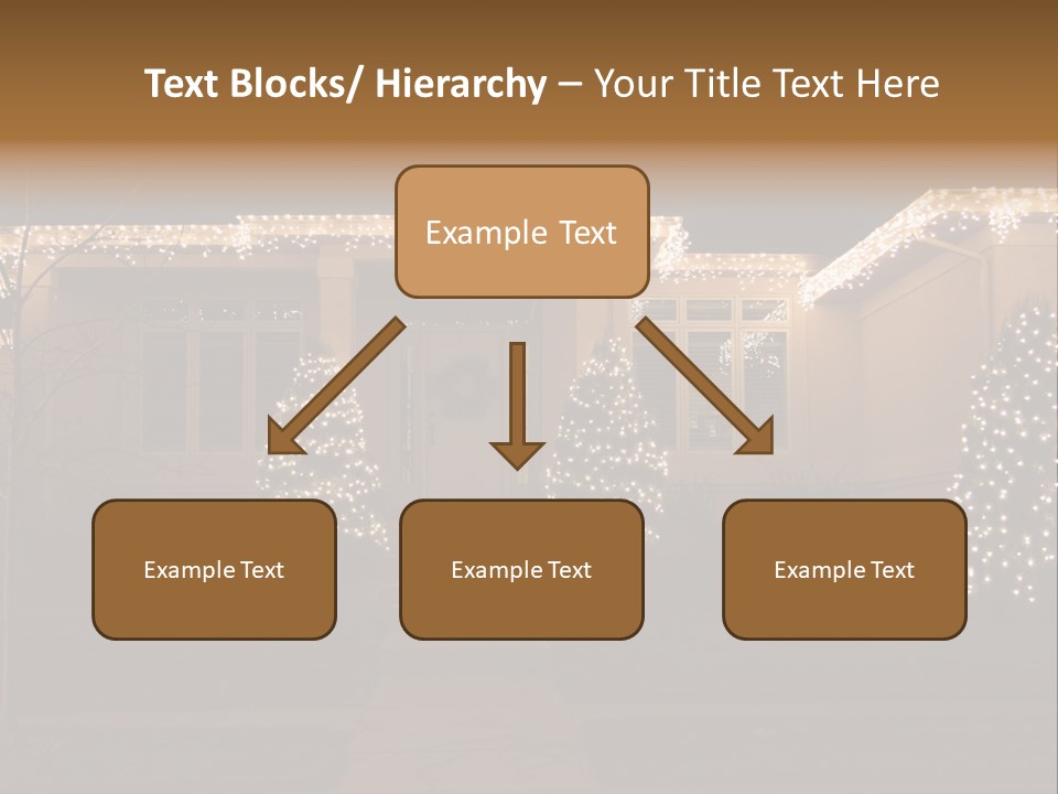 Upscale Luxury Home With Christmas Lights PowerPoint Template