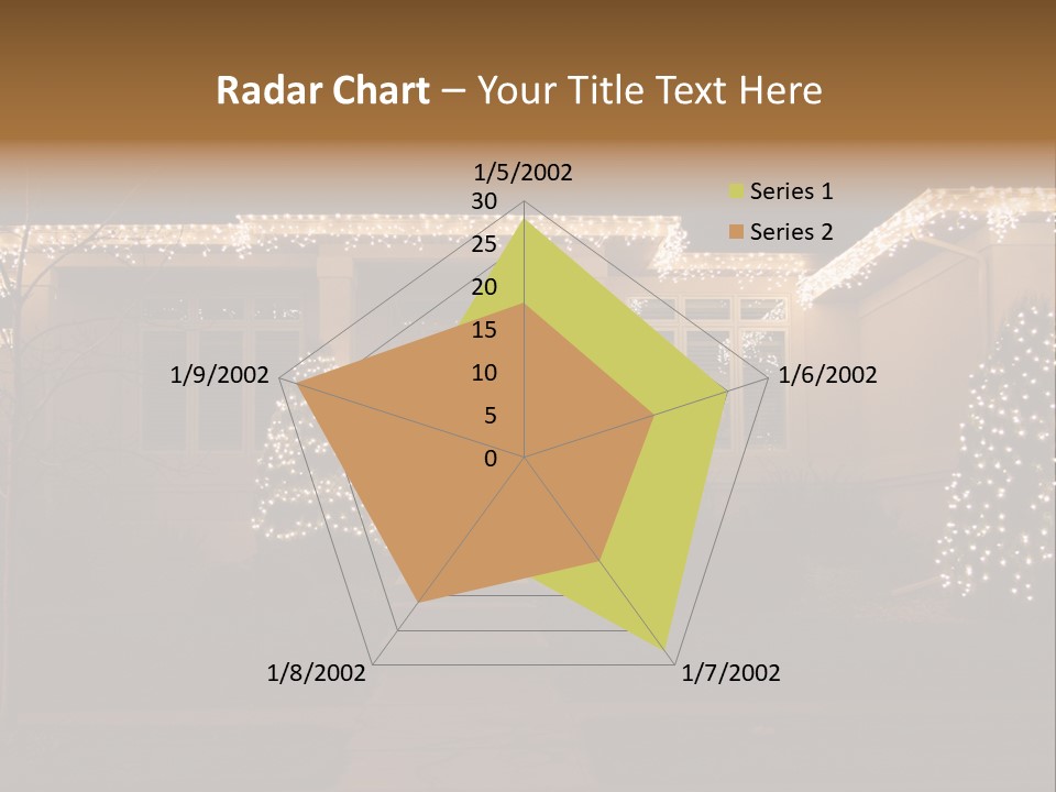 Upscale Luxury Home With Christmas Lights PowerPoint Template