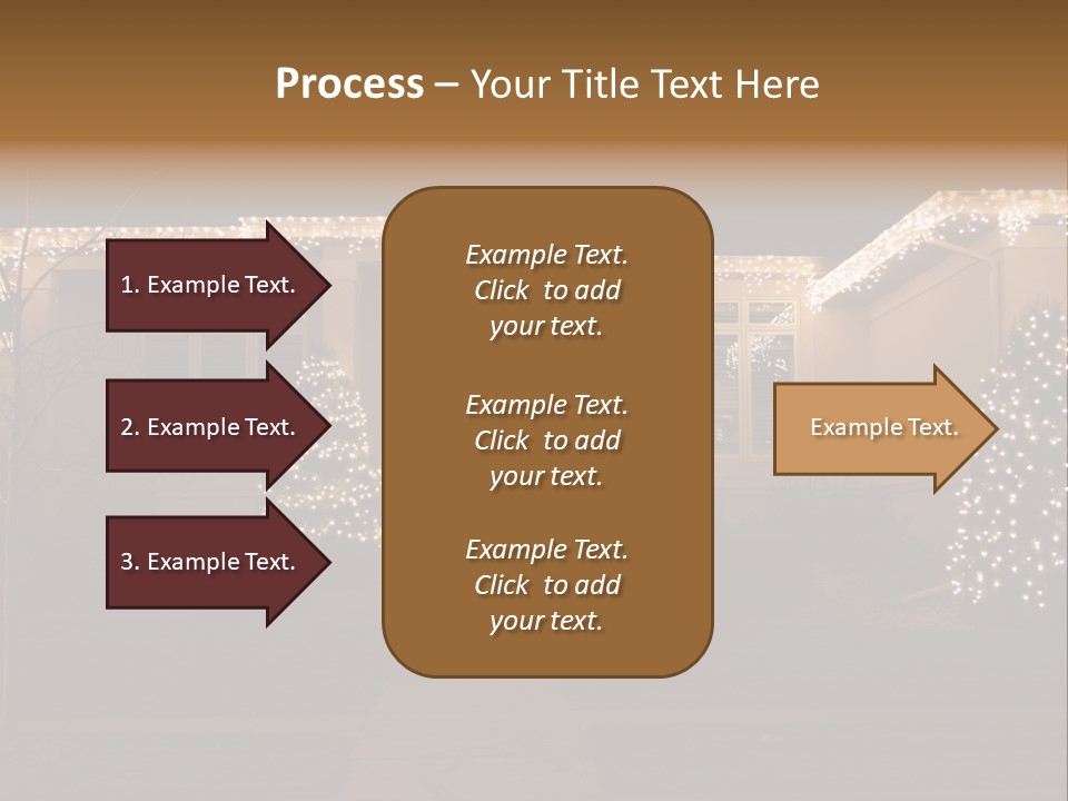 Upscale Luxury Home With Christmas Lights PowerPoint Template