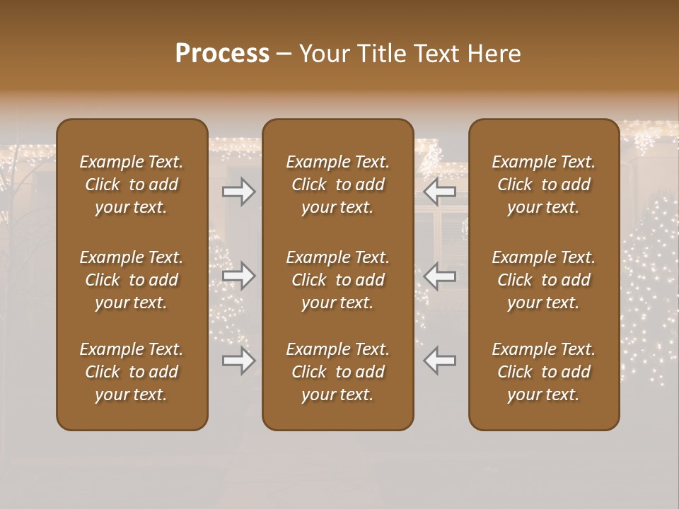 Upscale Luxury Home With Christmas Lights PowerPoint Template