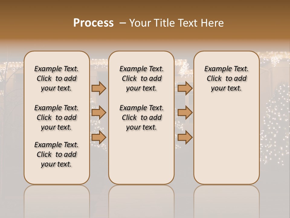 Upscale Luxury Home With Christmas Lights PowerPoint Template