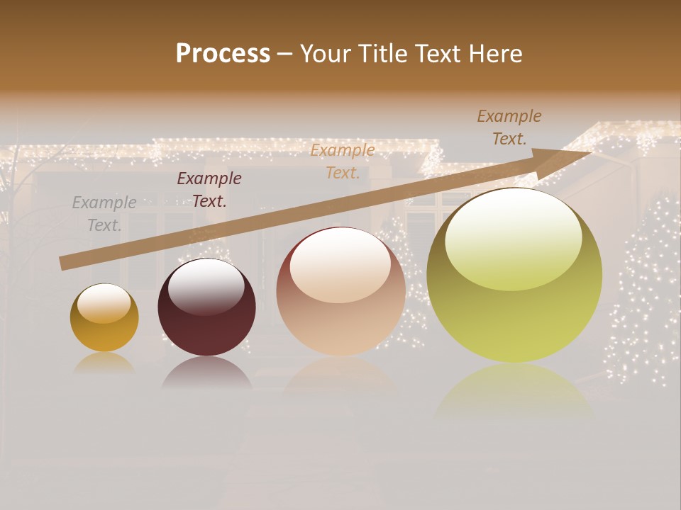 Upscale Luxury Home With Christmas Lights PowerPoint Template