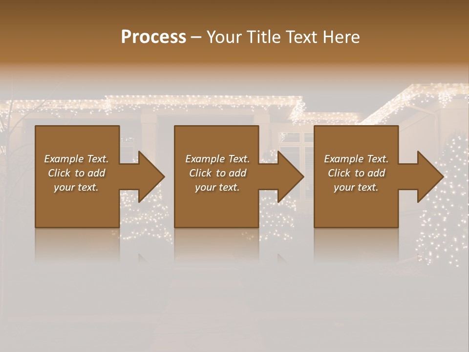 Upscale Luxury Home With Christmas Lights PowerPoint Template