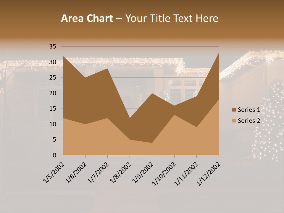 Upscale Luxury Home With Christmas Lights PowerPoint Template