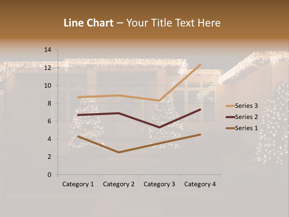Upscale Luxury Home With Christmas Lights PowerPoint Template