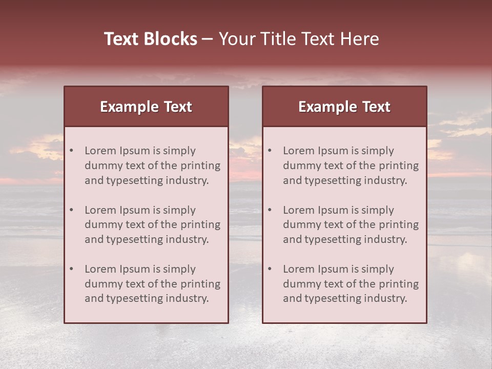 Young Female With A Surfboard Watching A Colorful Sunset. PowerPoint Template