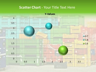 Coloured Stacks Of Fruits And Vegetable Crates In A Storehouse PowerPoint Template