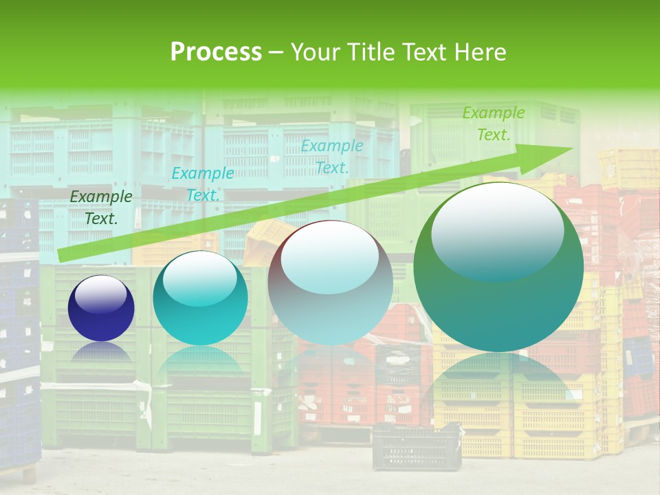 Coloured Stacks Of Fruits And Vegetable Crates In A Storehouse PowerPoint Template