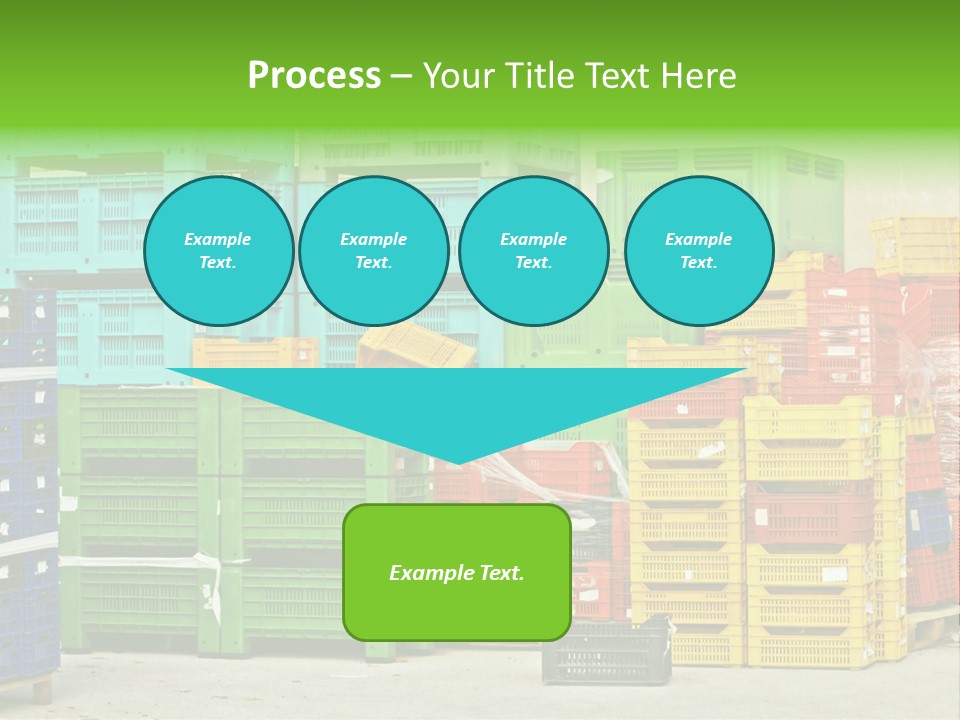 Coloured Stacks Of Fruits And Vegetable Crates In A Storehouse PowerPoint Template