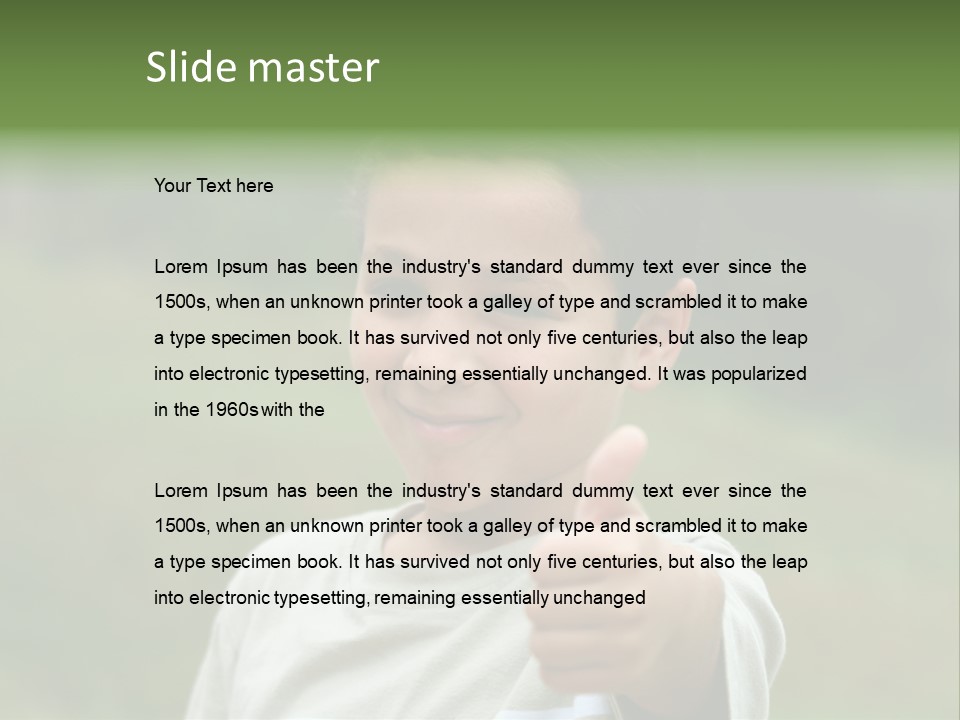 Young Boy Outside PowerPoint Template