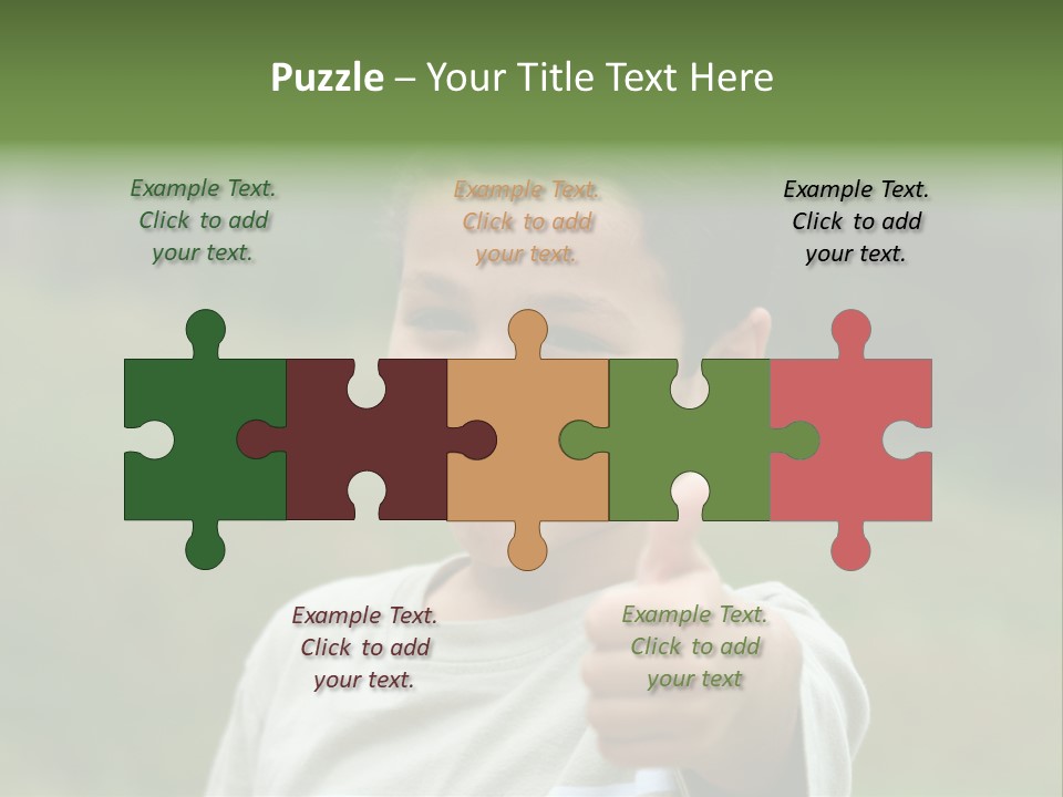 Young Boy Outside PowerPoint Template