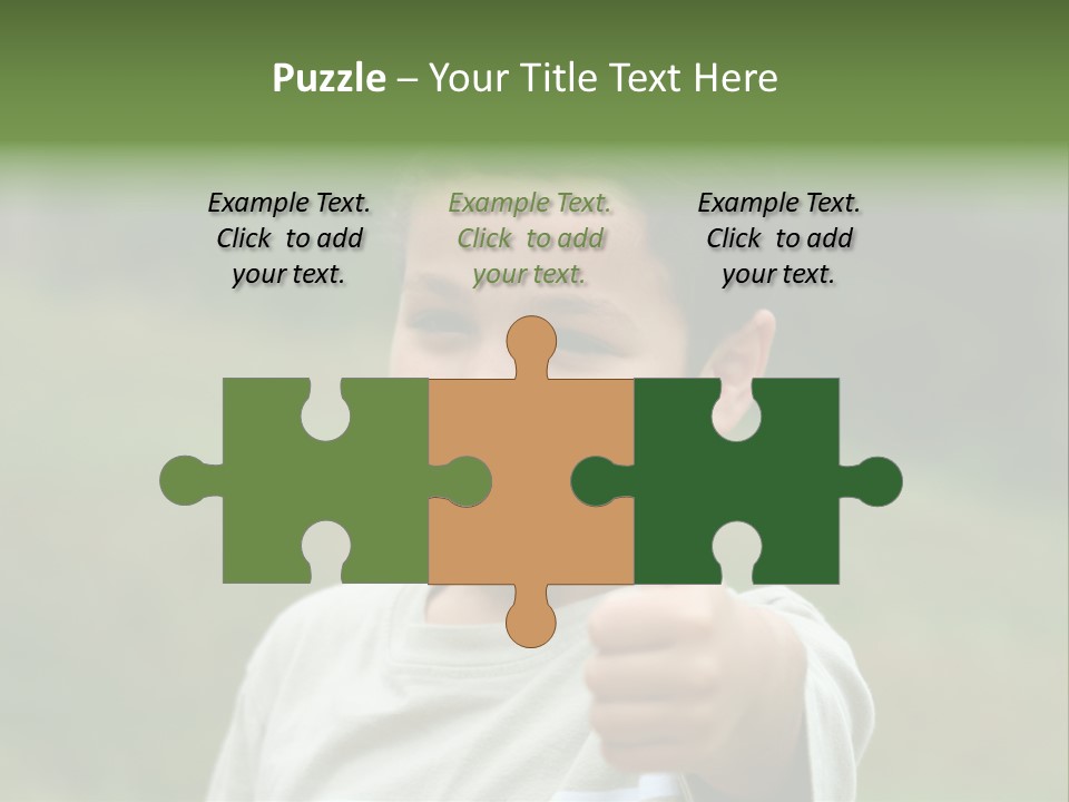 Young Boy Outside PowerPoint Template