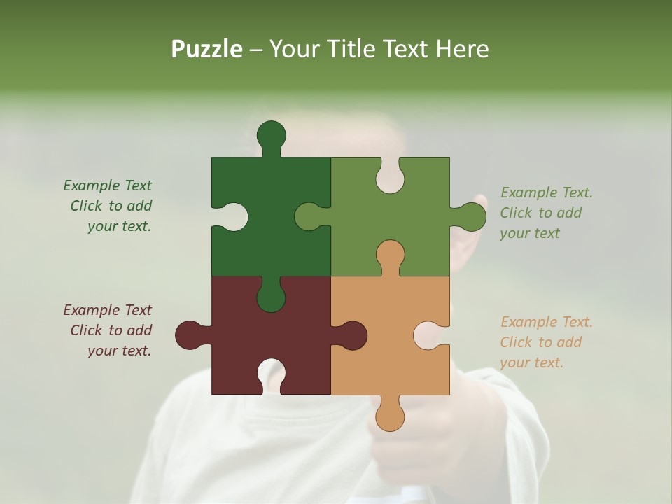 Young Boy Outside PowerPoint Template