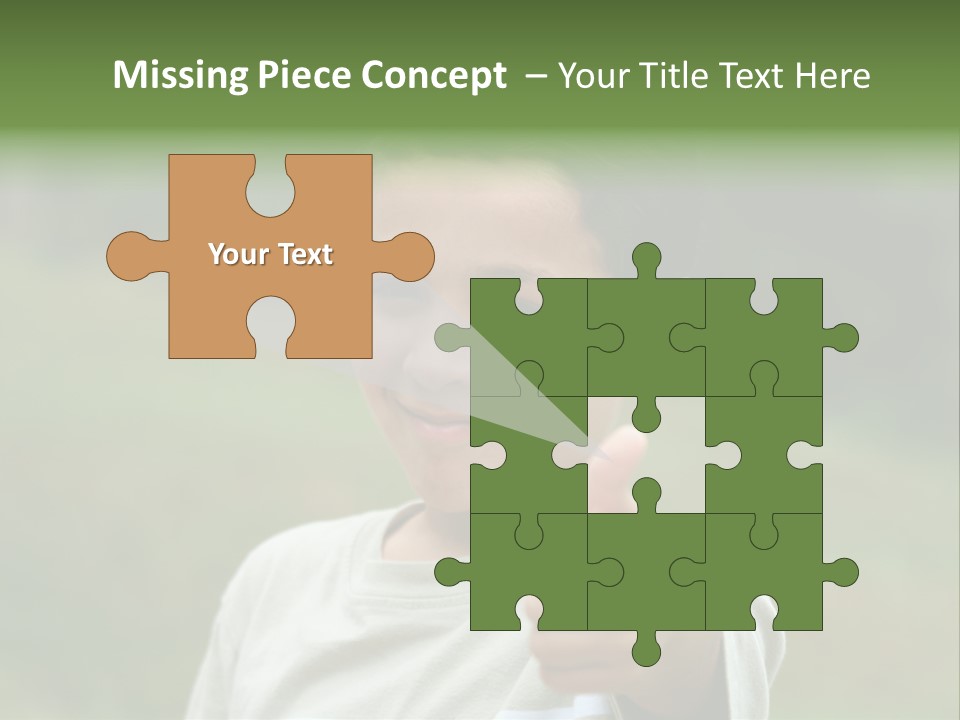 Young Boy Outside PowerPoint Template