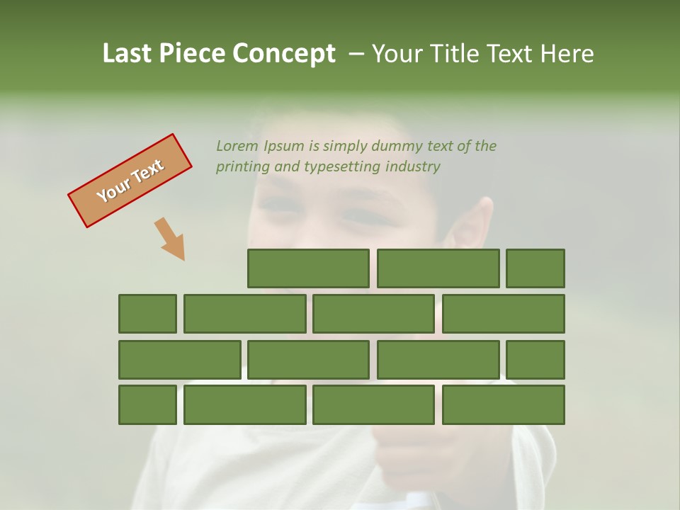 Young Boy Outside PowerPoint Template