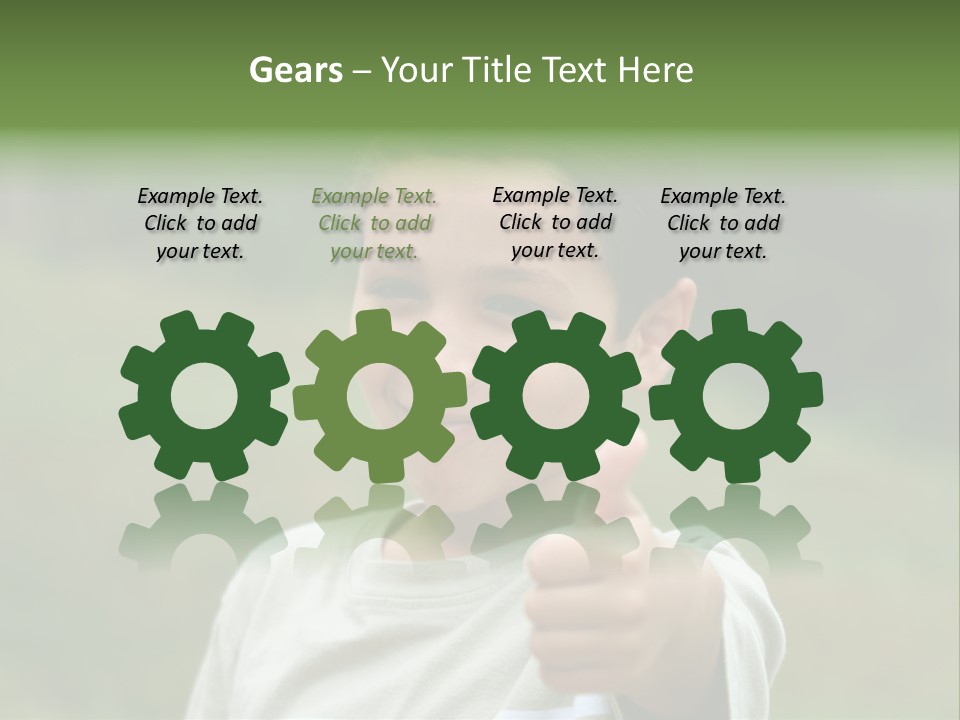 Young Boy Outside PowerPoint Template