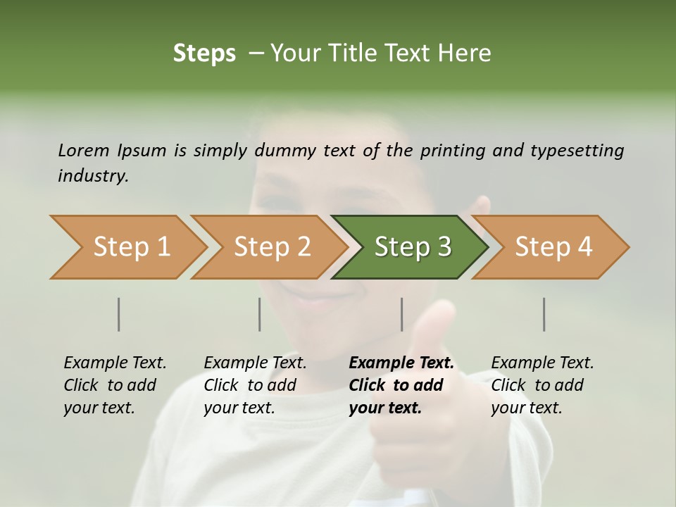 Young Boy Outside PowerPoint Template
