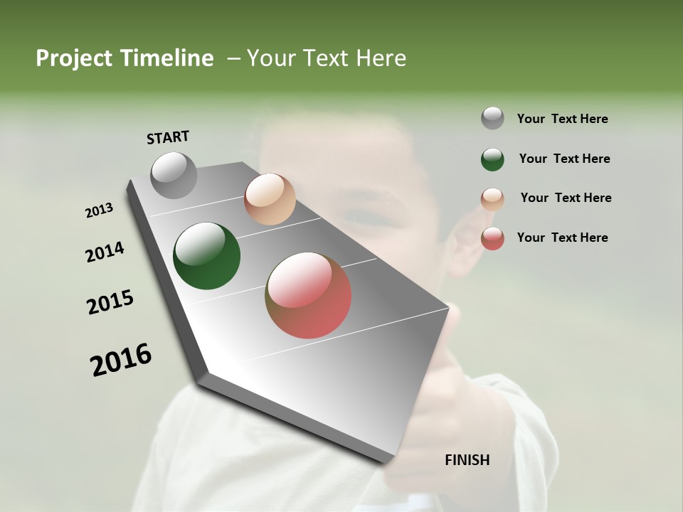 Young Boy Outside PowerPoint Template