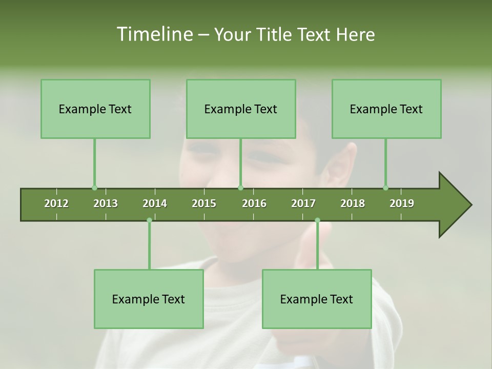 Young Boy Outside PowerPoint Template