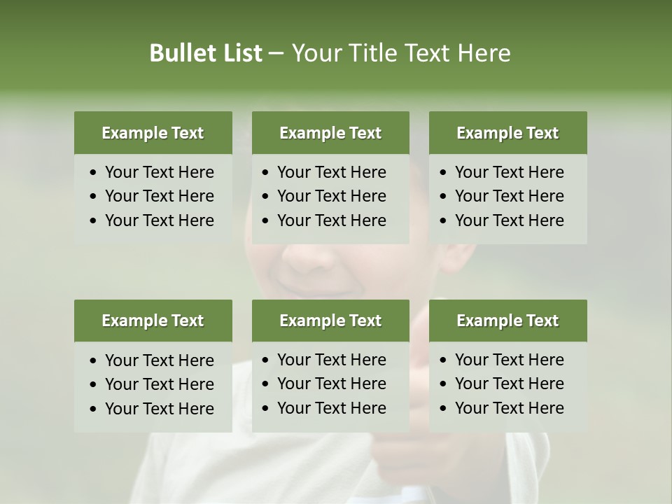 Young Boy Outside PowerPoint Template