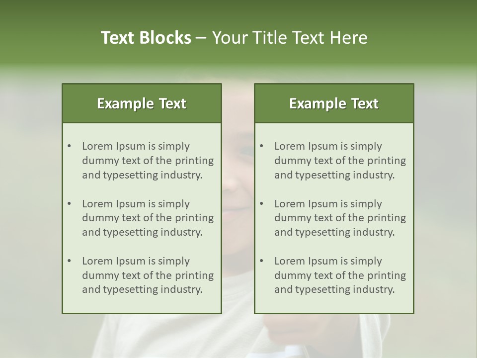 Young Boy Outside PowerPoint Template