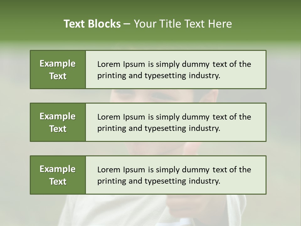Young Boy Outside PowerPoint Template