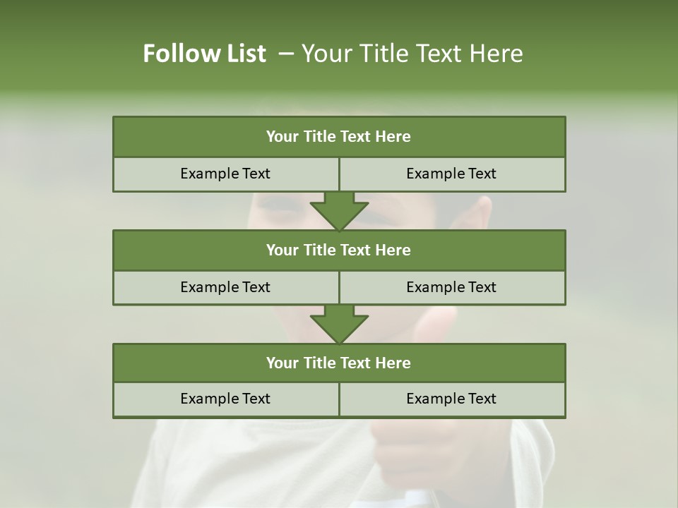Young Boy Outside PowerPoint Template
