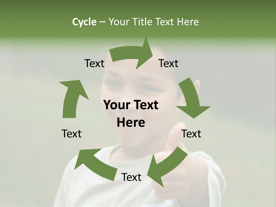 Young Boy Outside PowerPoint Template