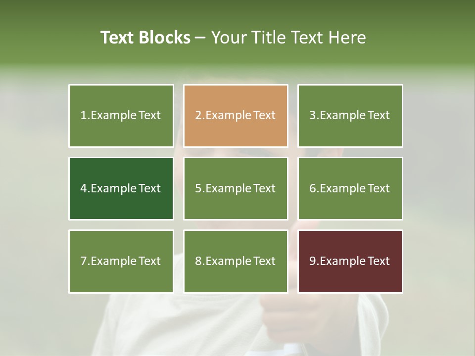 Young Boy Outside PowerPoint Template